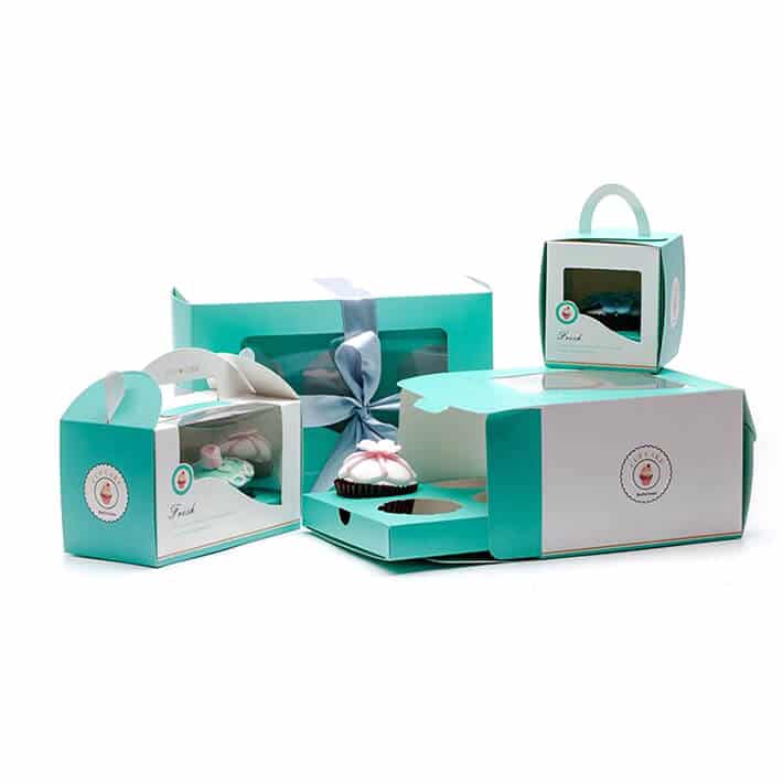 Handle with window cake box