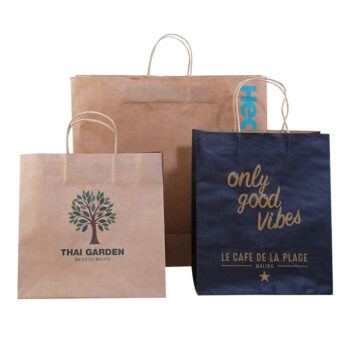 custom brown paper bag with logo