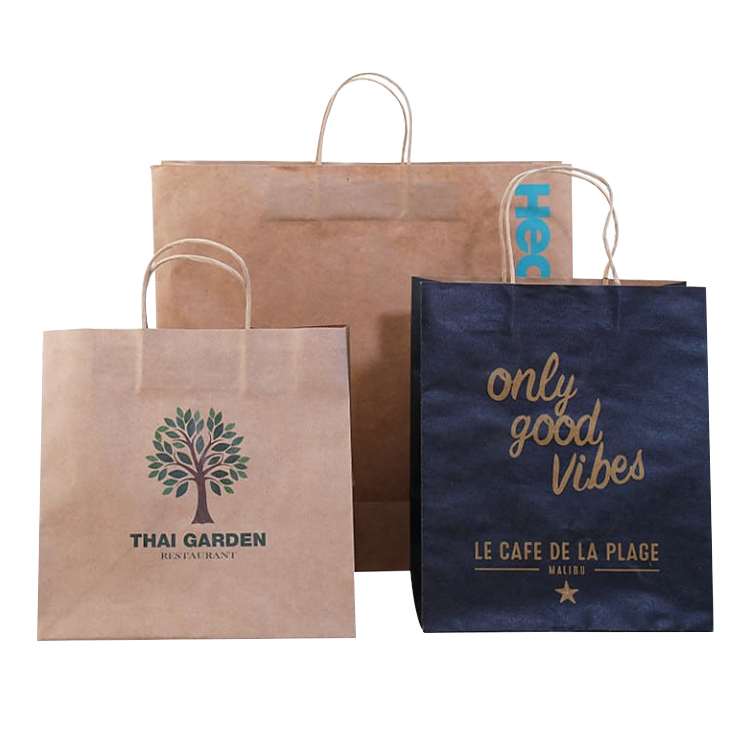 custom brown paper bag with logo