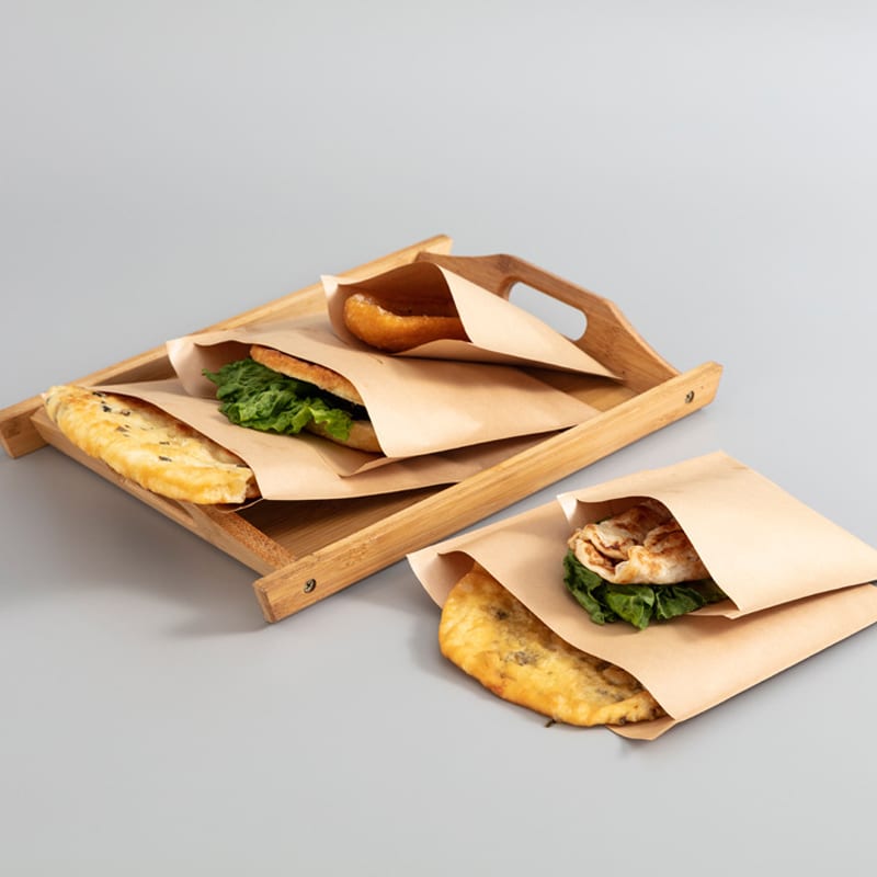 Brown Kraft Paper Bags for Food pacakgaing - Image 2