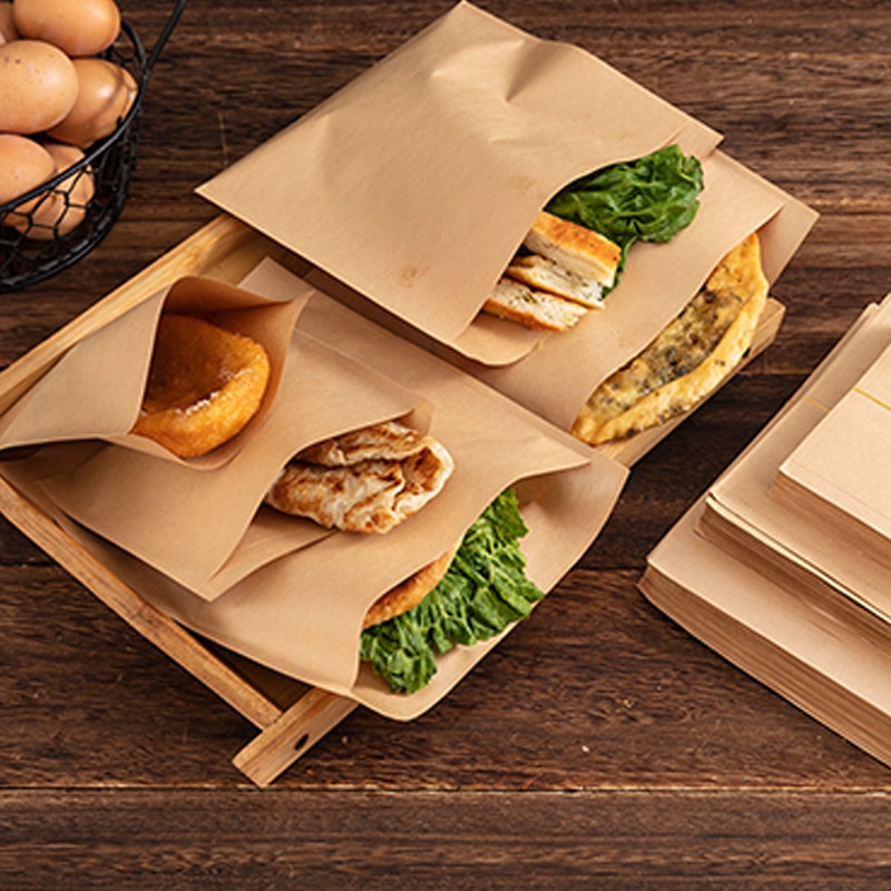 Brown Kraft Paper Bags for Food pacakgaing - Image 4