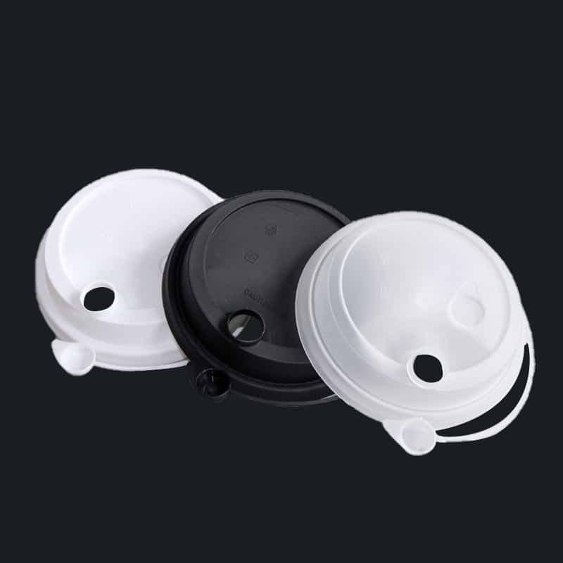 Straw plastic cup lid