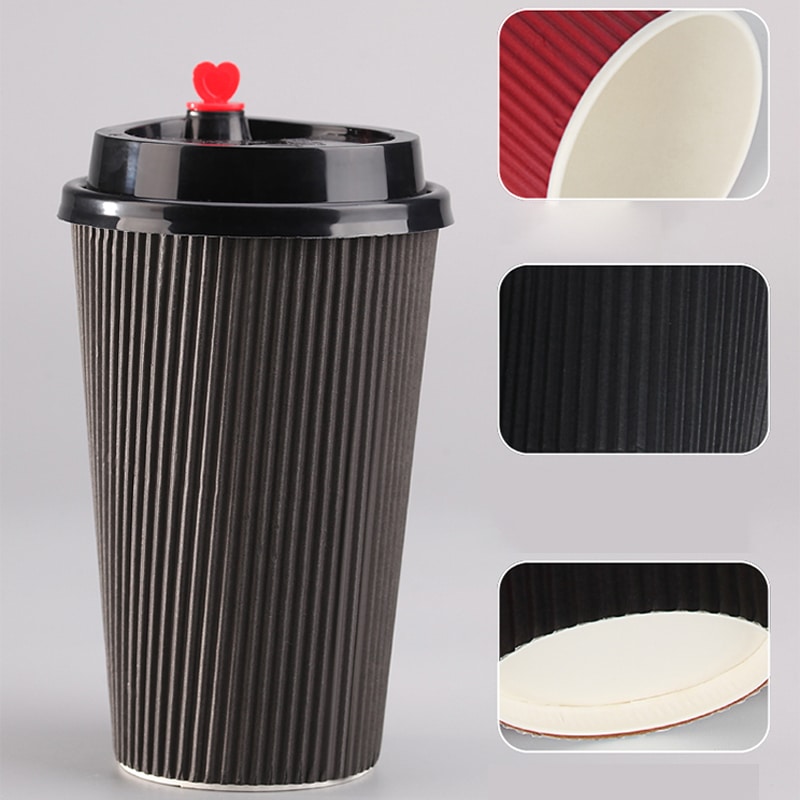 ripple wall disposable takeaway paper cup - Image 4