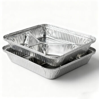 Deep Aluminum Foil Tray with Flat Lid