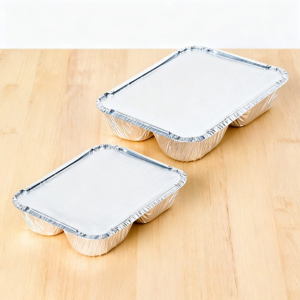 Stackable Rectangular Aluminum Foil Containers - Image 3