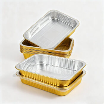 Rectangular Gold Aluminum Foil Baking Trays