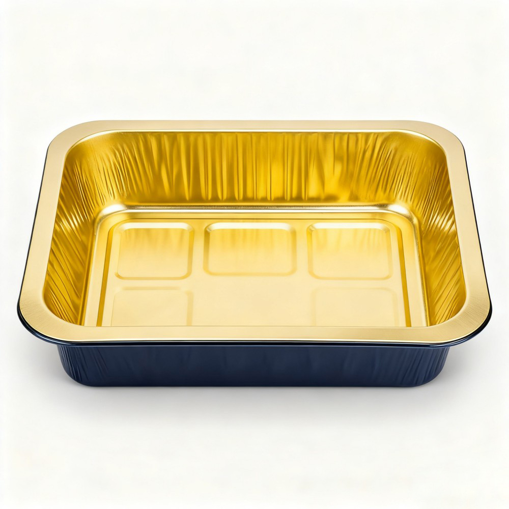 Rectangular Gold Aluminum Foil Food Containers - Image 3