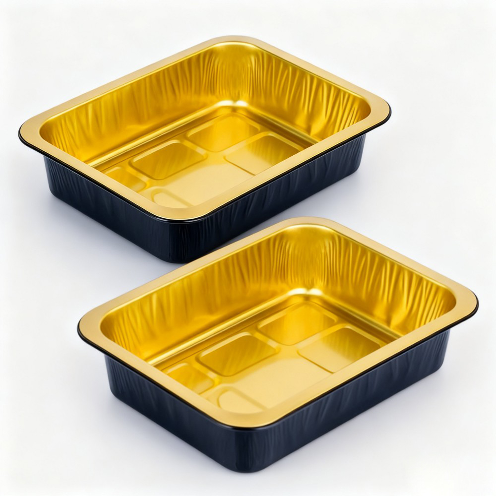 Rectangular Gold Aluminum Foil Food Containers - Image 4