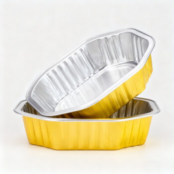 Oval Gold Aluminum Foil Food Containers