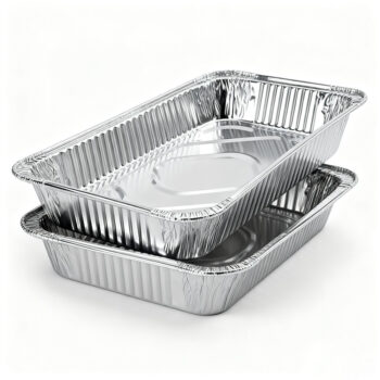 Stackable Silver Rectangular Aluminum Foil Containers