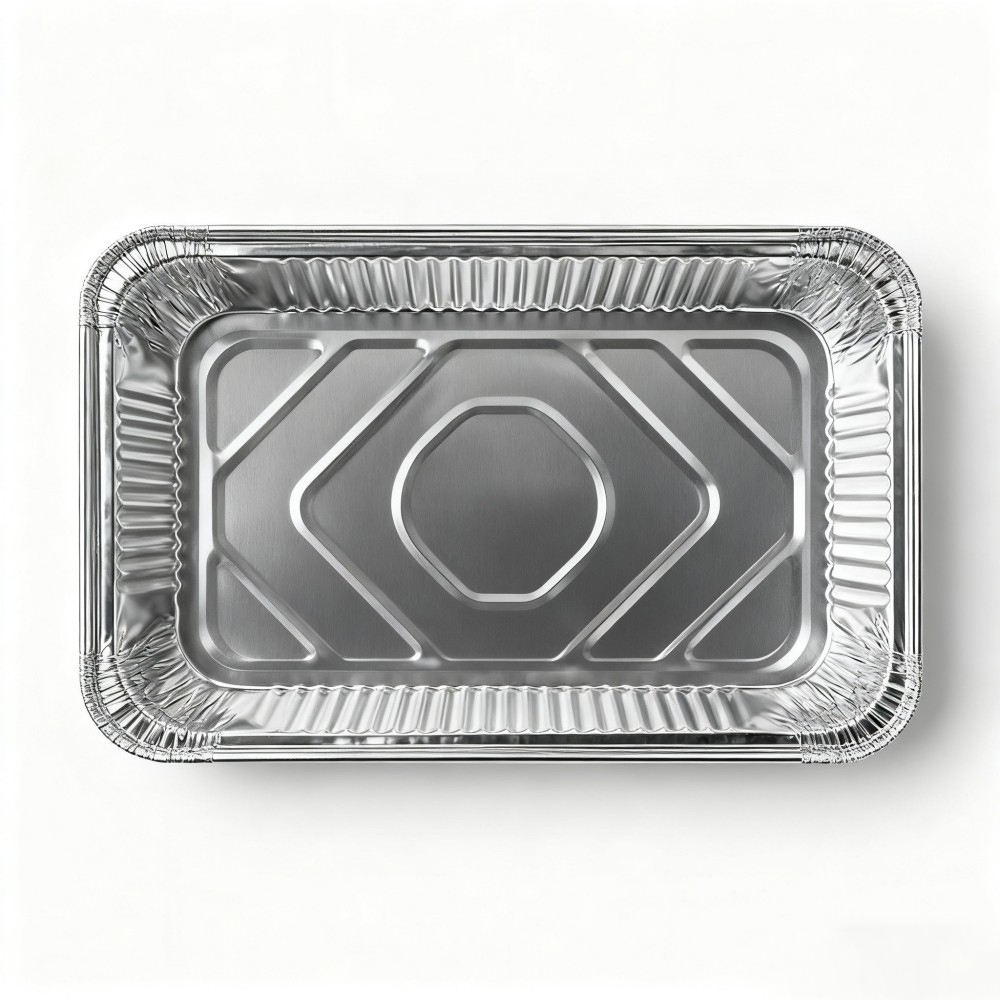 Stackable Silver Rectangular Aluminum Foil Containers - Image 4
