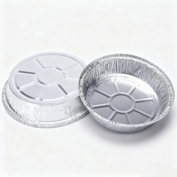 Silver Round Aluminum Foil Pie Pans with Pattern
