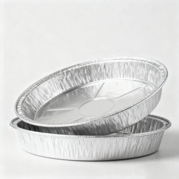 Stackable Silver Oval Aluminum Foil Containers