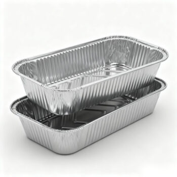 Stackable Silver Rectangular Aluminum Foil Containers