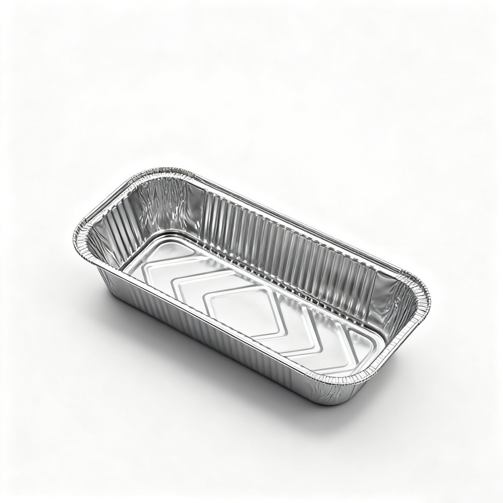 Stackable Silver Rectangular Aluminum Foil Containers - Image 2