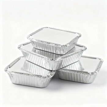 Round Black Plastic Bowl with Aluminum Lid