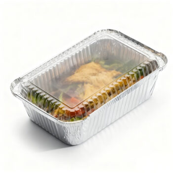 Aluminum Foil Tray with Transparent Plastic Cover