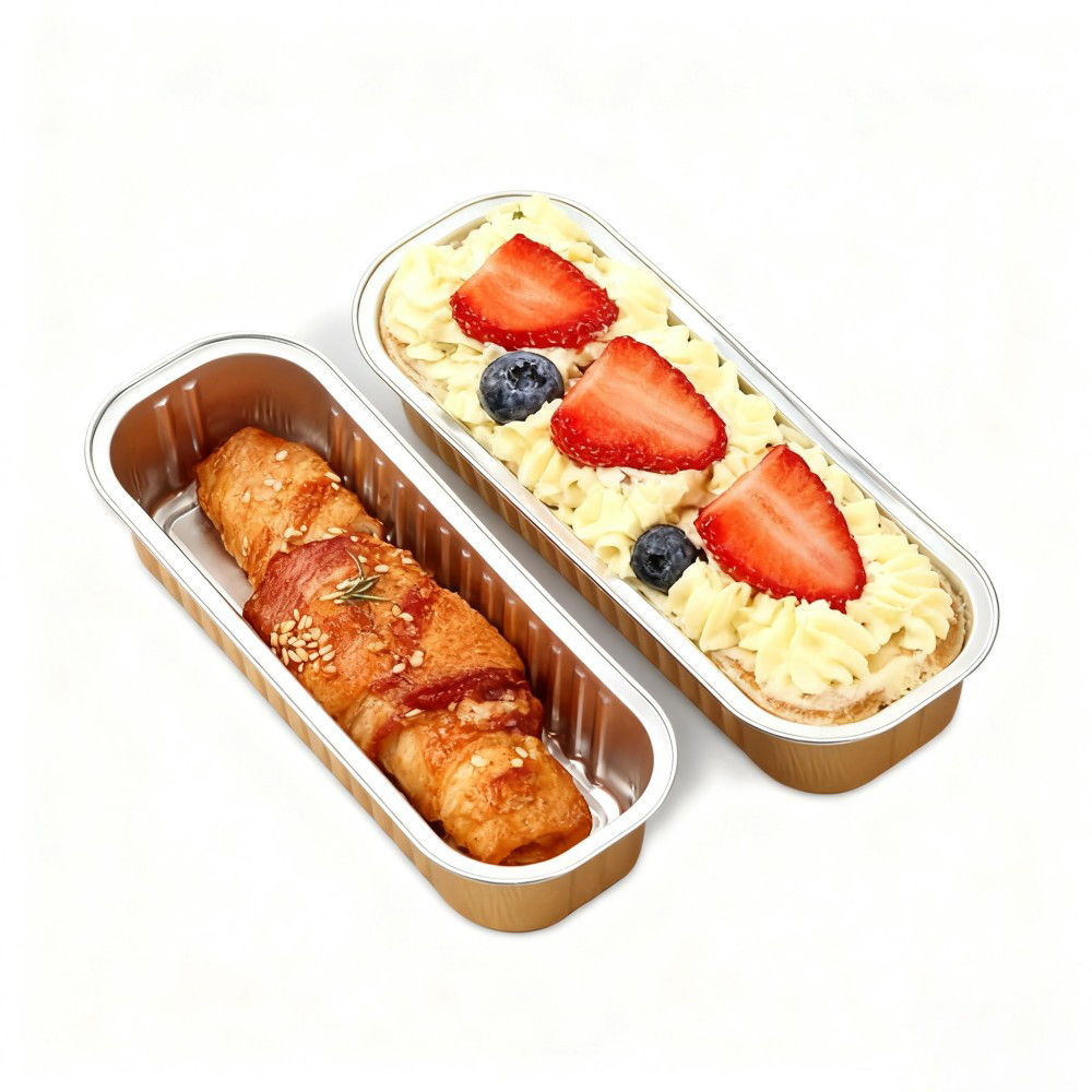 Rectangular Aluminum Foil Container with Vegetables - Image 3