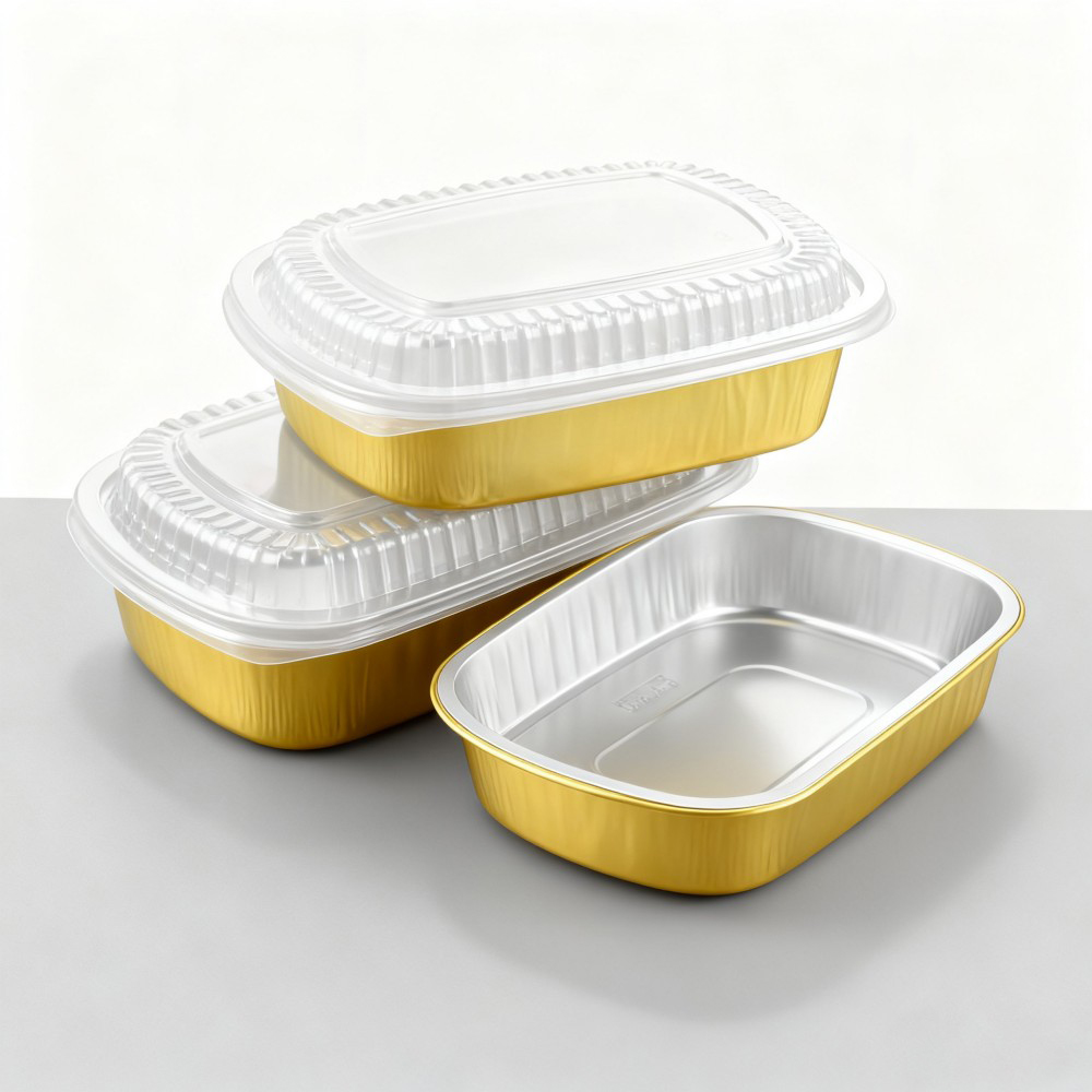 Clear Lid Gold Foil Cake Box