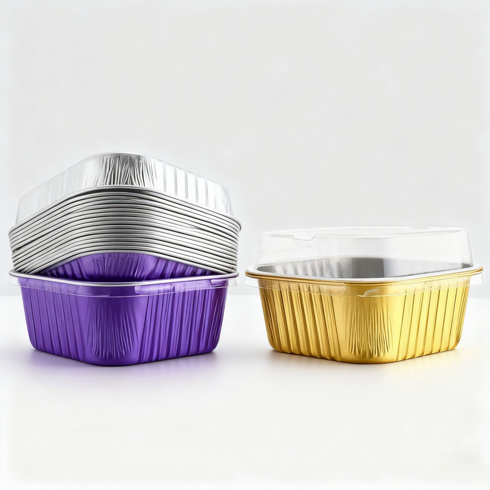 Small Square Foil Dessert Cups - Image 3