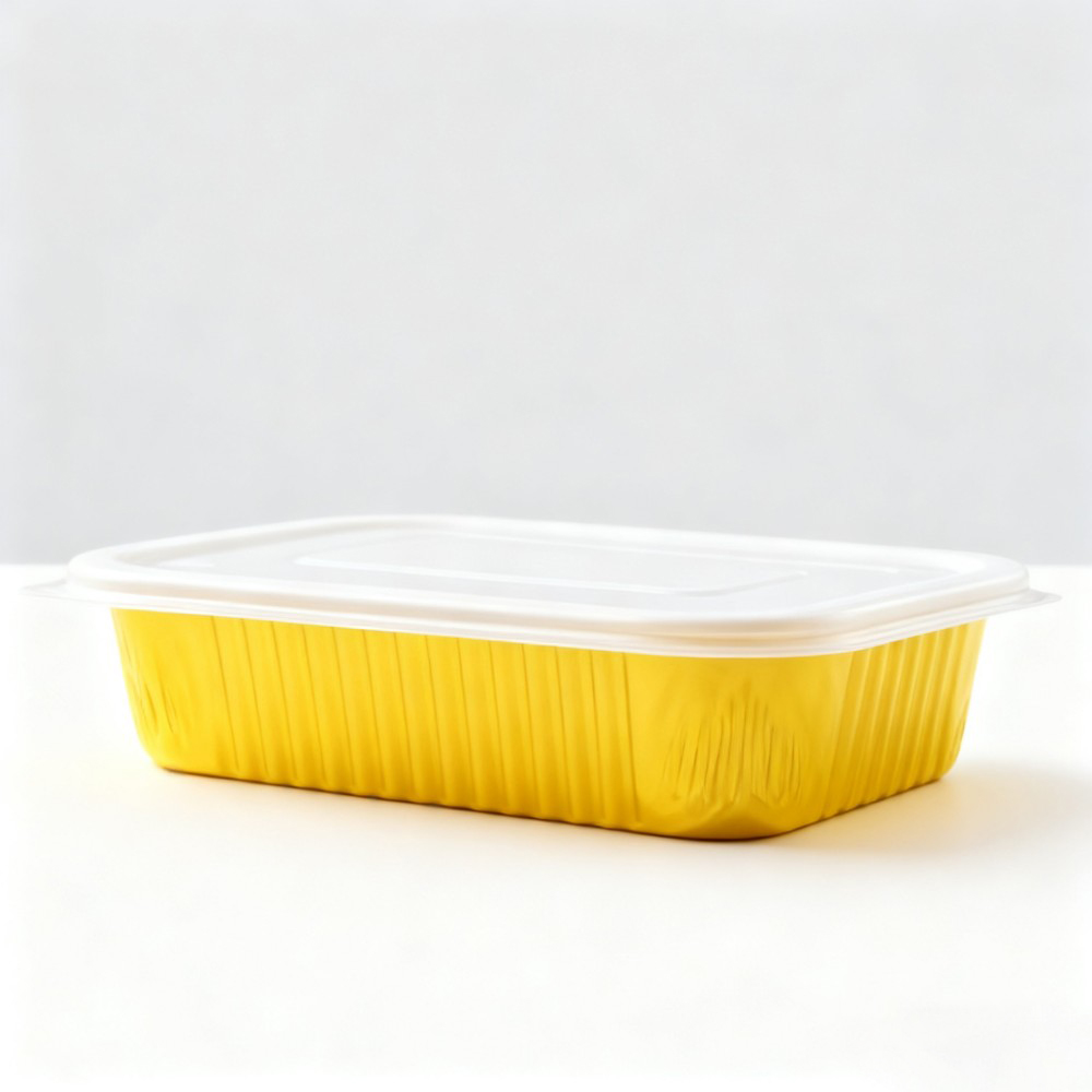 Golden Rectangular Aluminum Foil Tray - Image 2