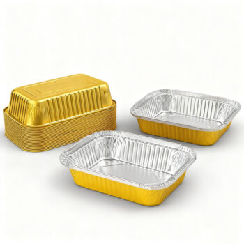 Mixed Color Aluminum Food Containers Set