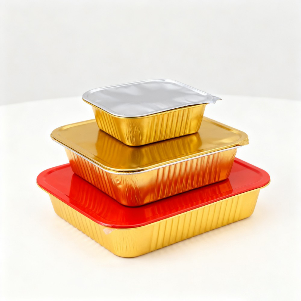 Stackable Rectangular Aluminum Foil Trays