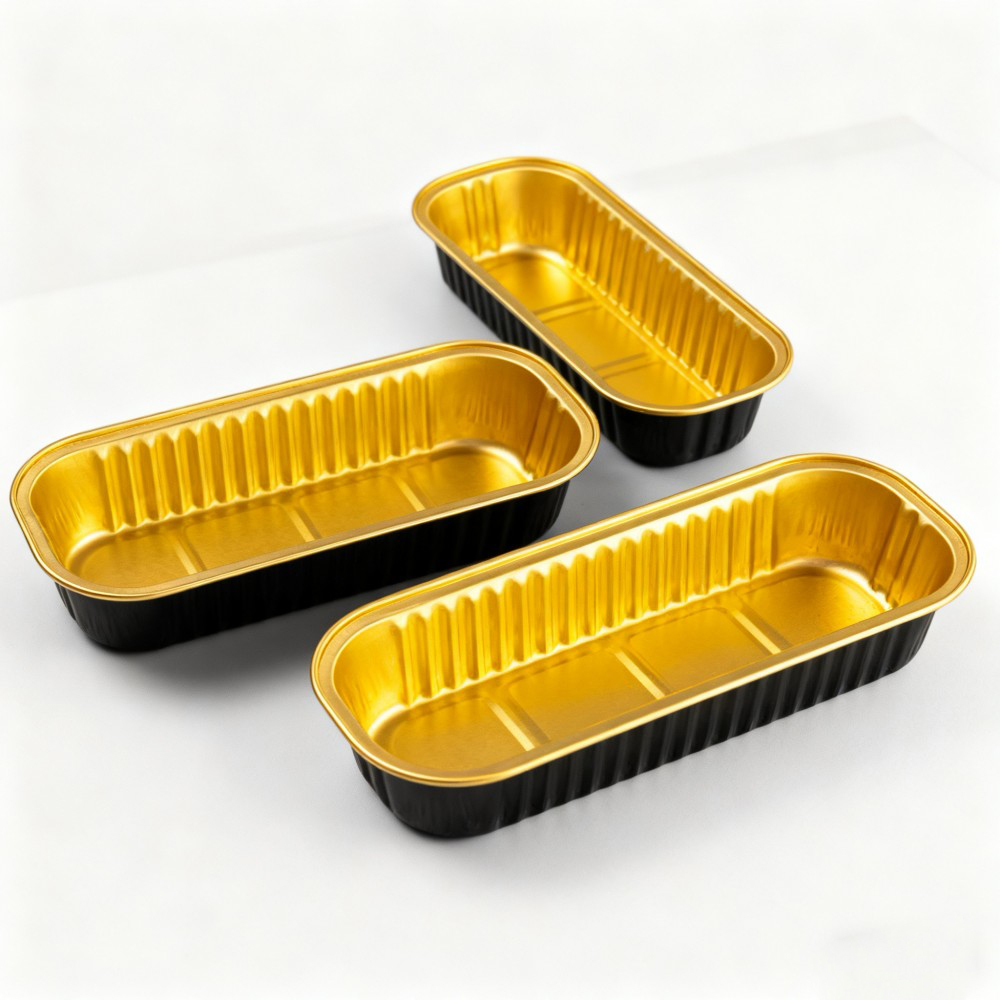 Red and Gold Layered Aluminum Foil Containers