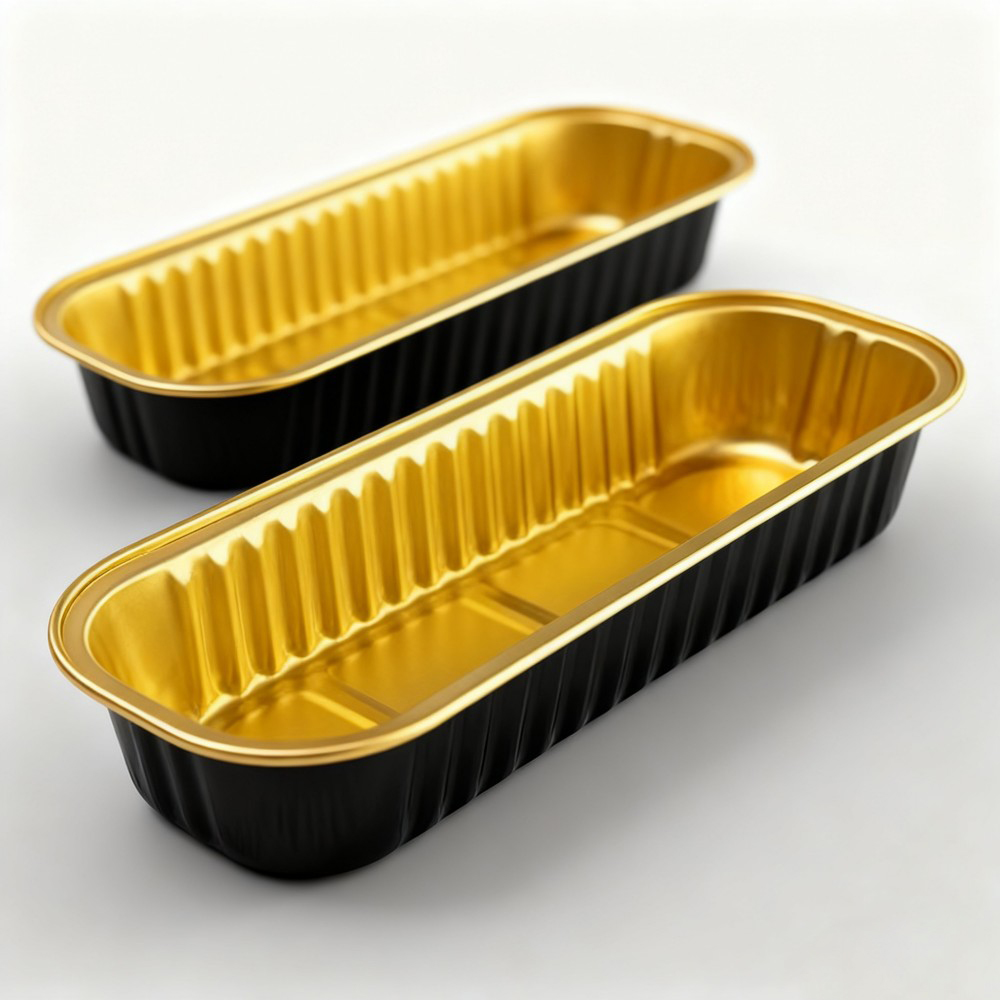 Red and Gold Layered Aluminum Foil Containers - Image 2