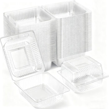 Lidded Multi - compartment Clear Plastic Containers