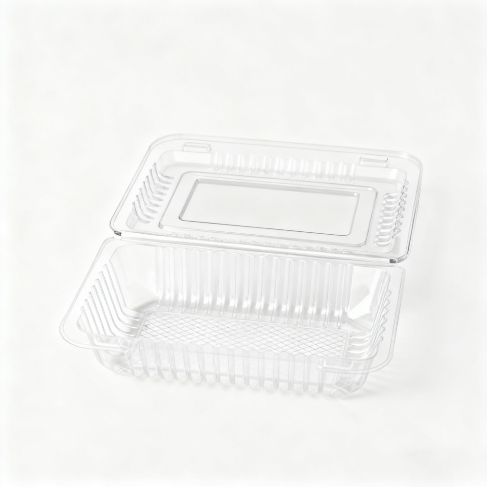Stacked Rectangular Clear Plastic Containers - Image 4