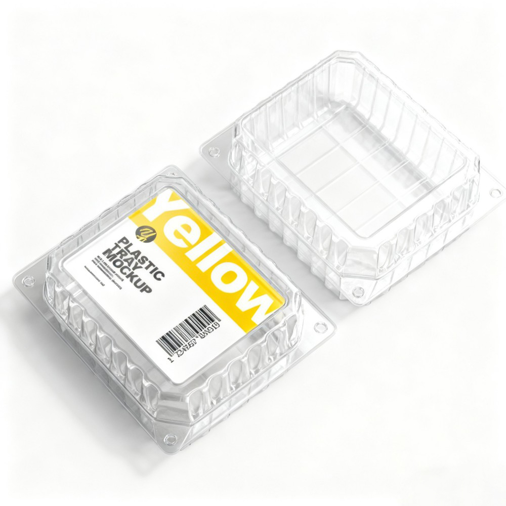 Clear Plastic Food Containers with "yellow" Label - Image 4