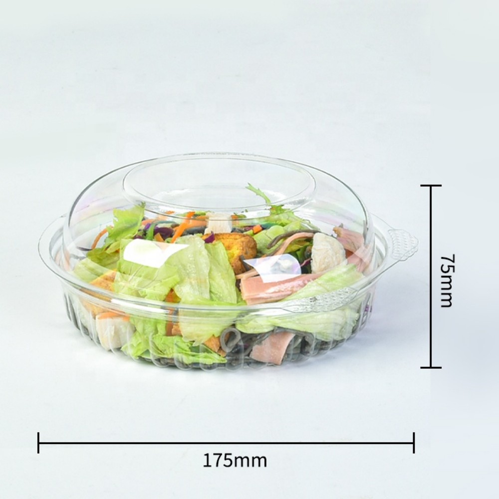 Flip - top Clear Plastic Salad Cup - Image 3