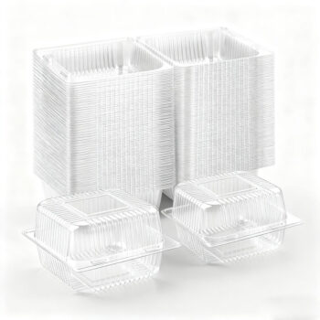 Assorted Sizes Clear Plastic Containers Stack