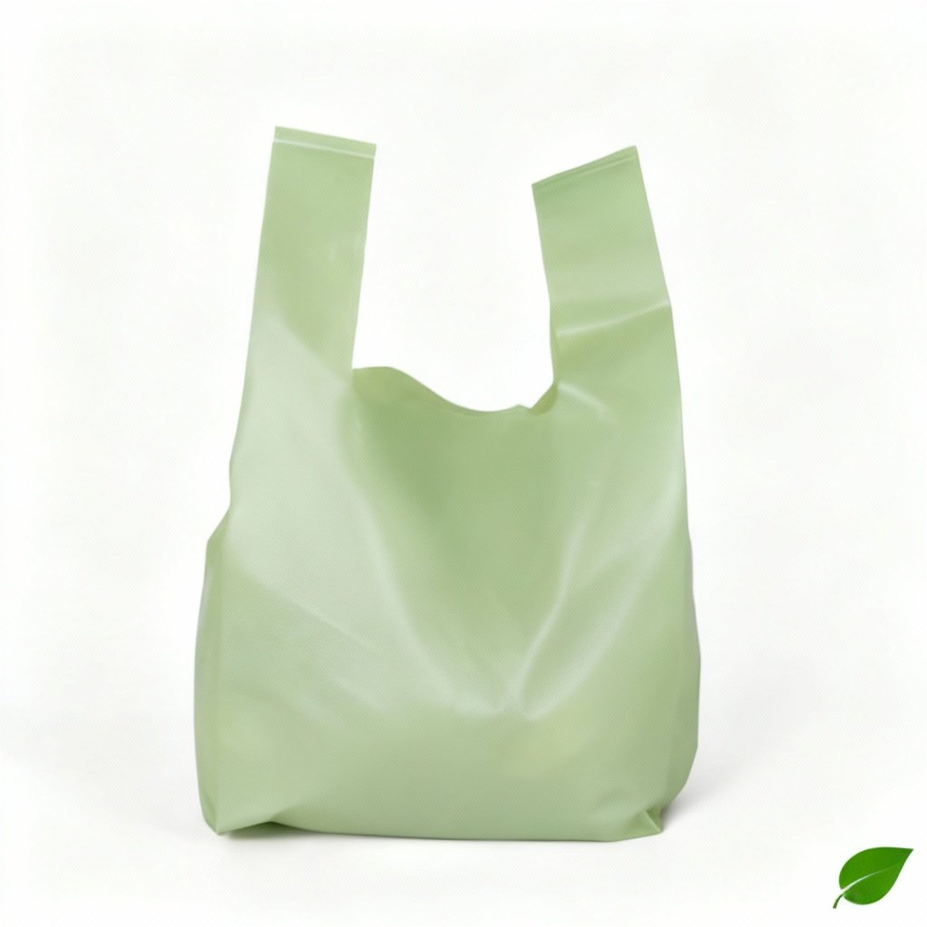 Eco-Friendly Biodegradable Green Vest Bags