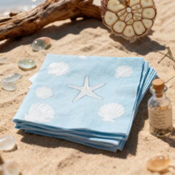 Coastal Seashell Theme Party Napkins - Summer Decor