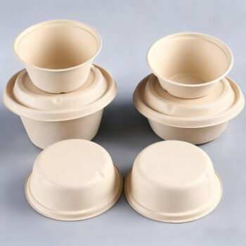 Open Top Sugarcane Bagasse Serving Bowls for Restaurants