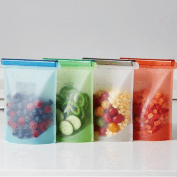 Reusable Silicone Stand-Up Food Storage Bags (4-Pack)
