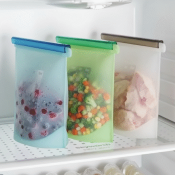 Freezer-Safe Reusable Silicone Storage Bags - 3-Pack