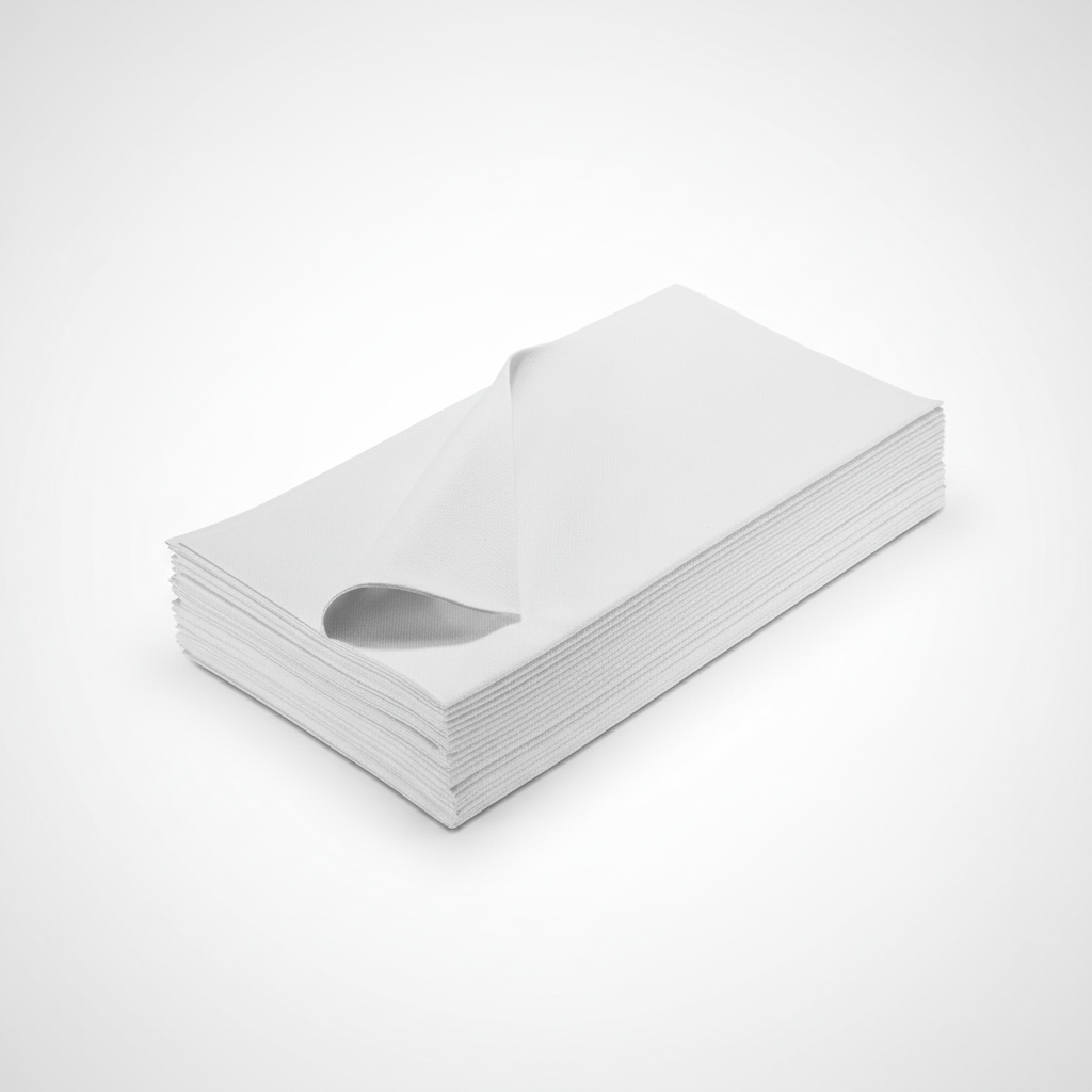 Disposable White Rectangular Tablecloths (10-Pack)