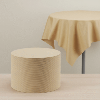 Disposable Round Tablecloths - Light Beige