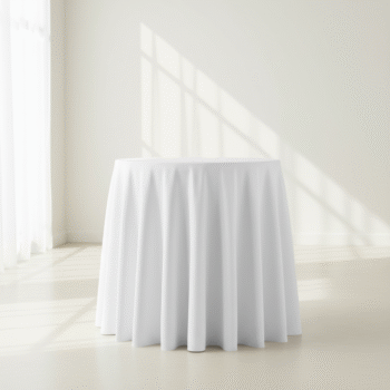 Disposable Round Tablecloths, White