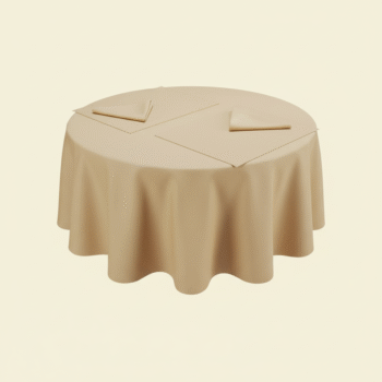 Complete Beige Dining Linen Set: Tablecloth, Placemats & Napkins