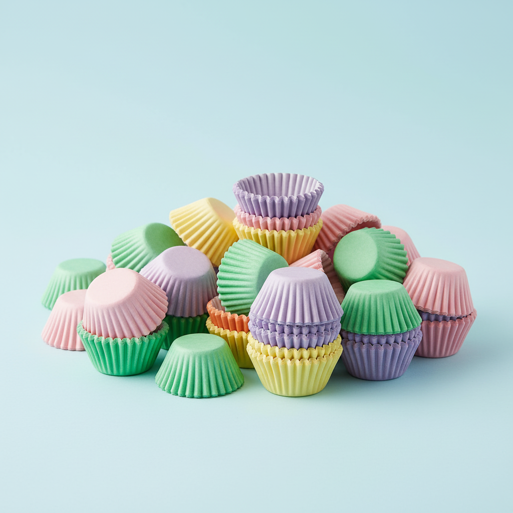 Pastel Paper Baking Cups Bulk Pack