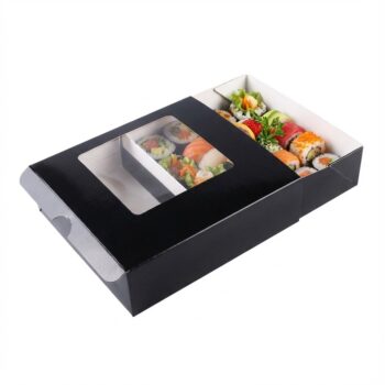 Premium Black Sushi Takeout Box
