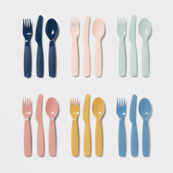 Stackable Plastic Cutlery Set - Space Saving Design