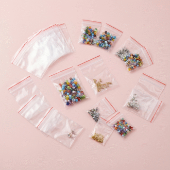 Small Clear PE Mini Zip Lock Bags for Jewelry & Crafts