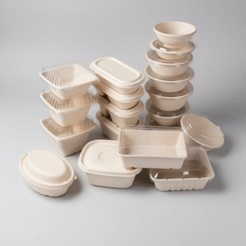 Eco-Friendly Sugarcane Bagasse Food Containers Assortment