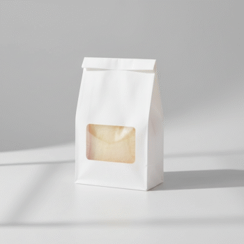 White PE Coated Bakery Bag with Clear Window