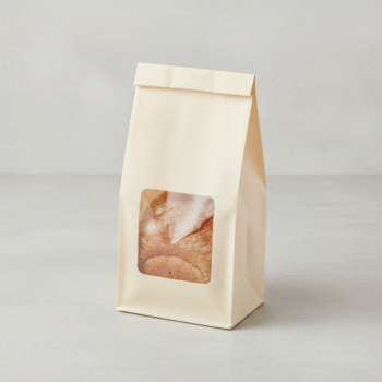 Kraft PE Coated Bag with Window and Rounded Corners